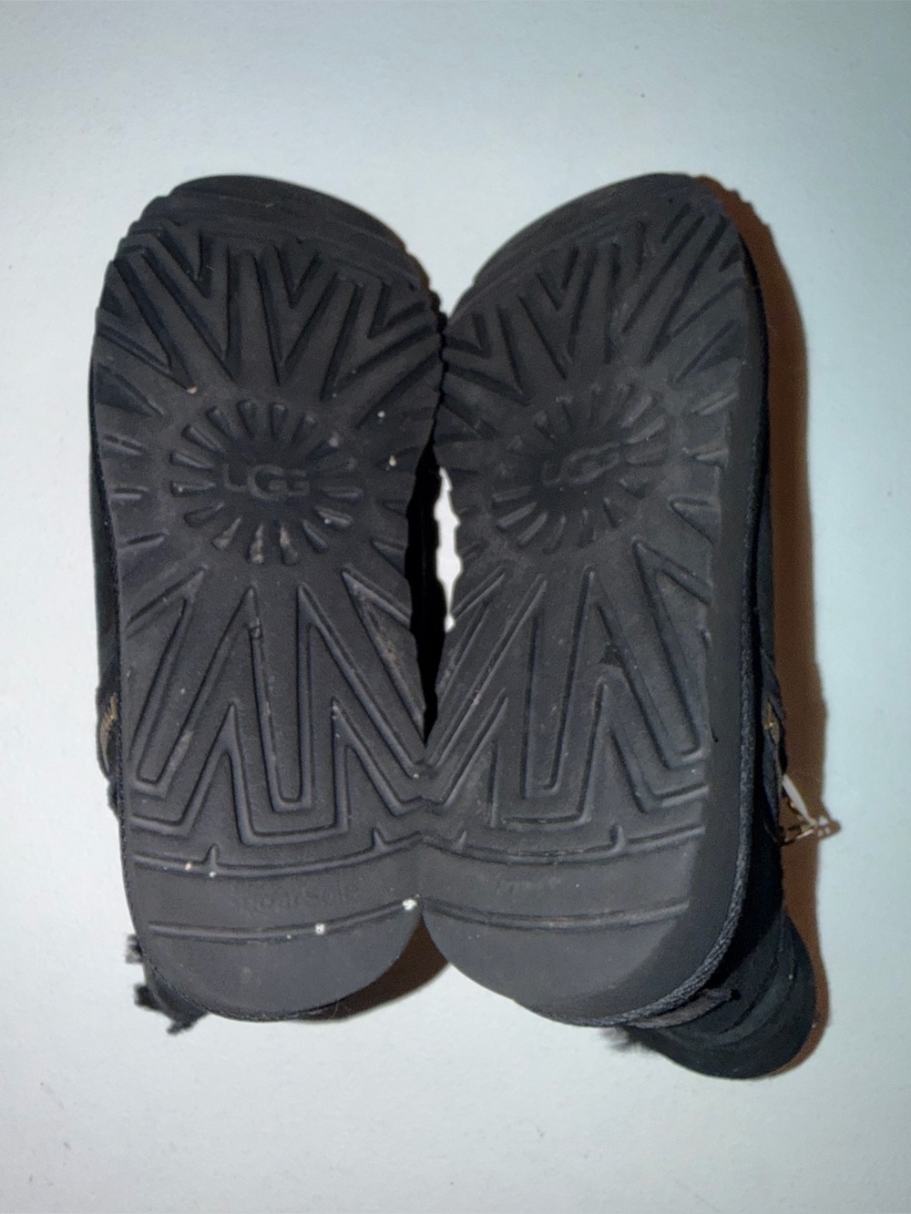 UGG Bailey Zip Mini Black Suede Shearling Sheepskin Ankle Boots Sz US 10 Women's - Picture 6 of 8